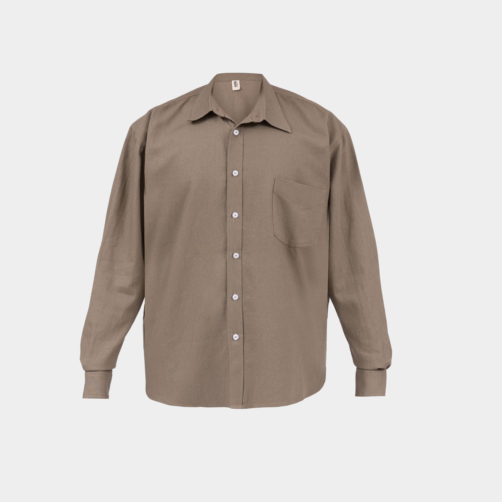 Picture of Olive linen men's shirt