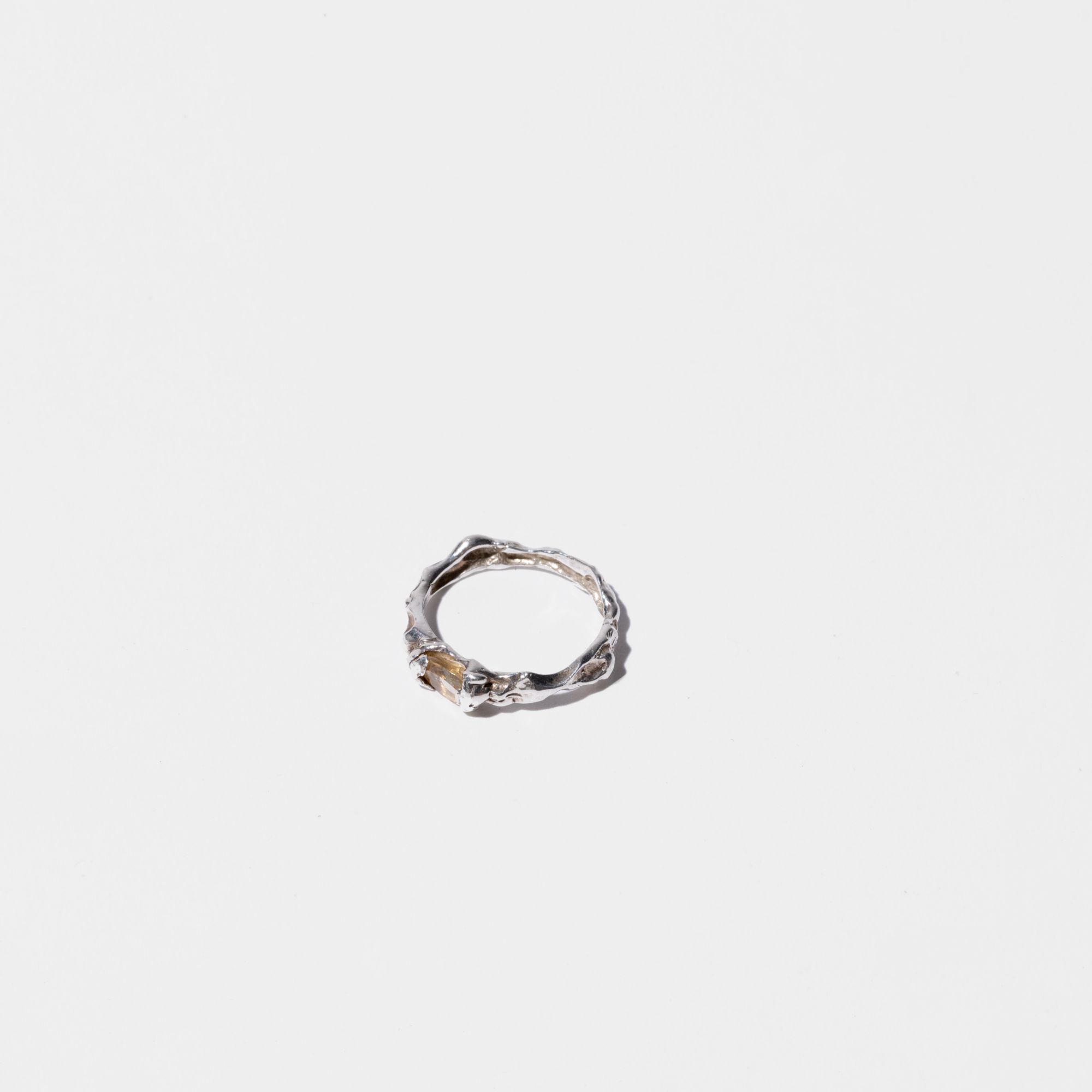 Picture of Salute silver ring with Yellow stone