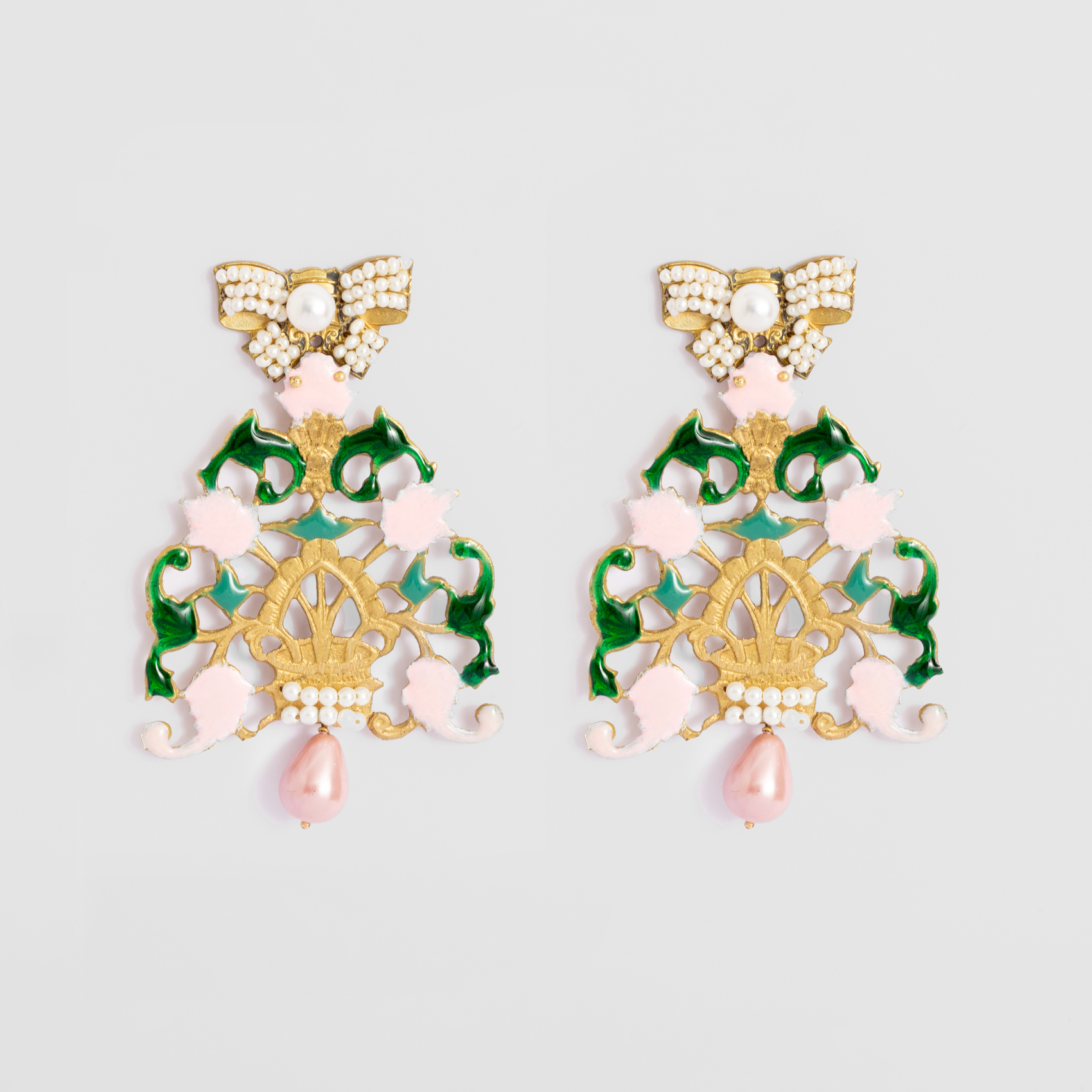 Picture of Women's Qajar enamel earrings