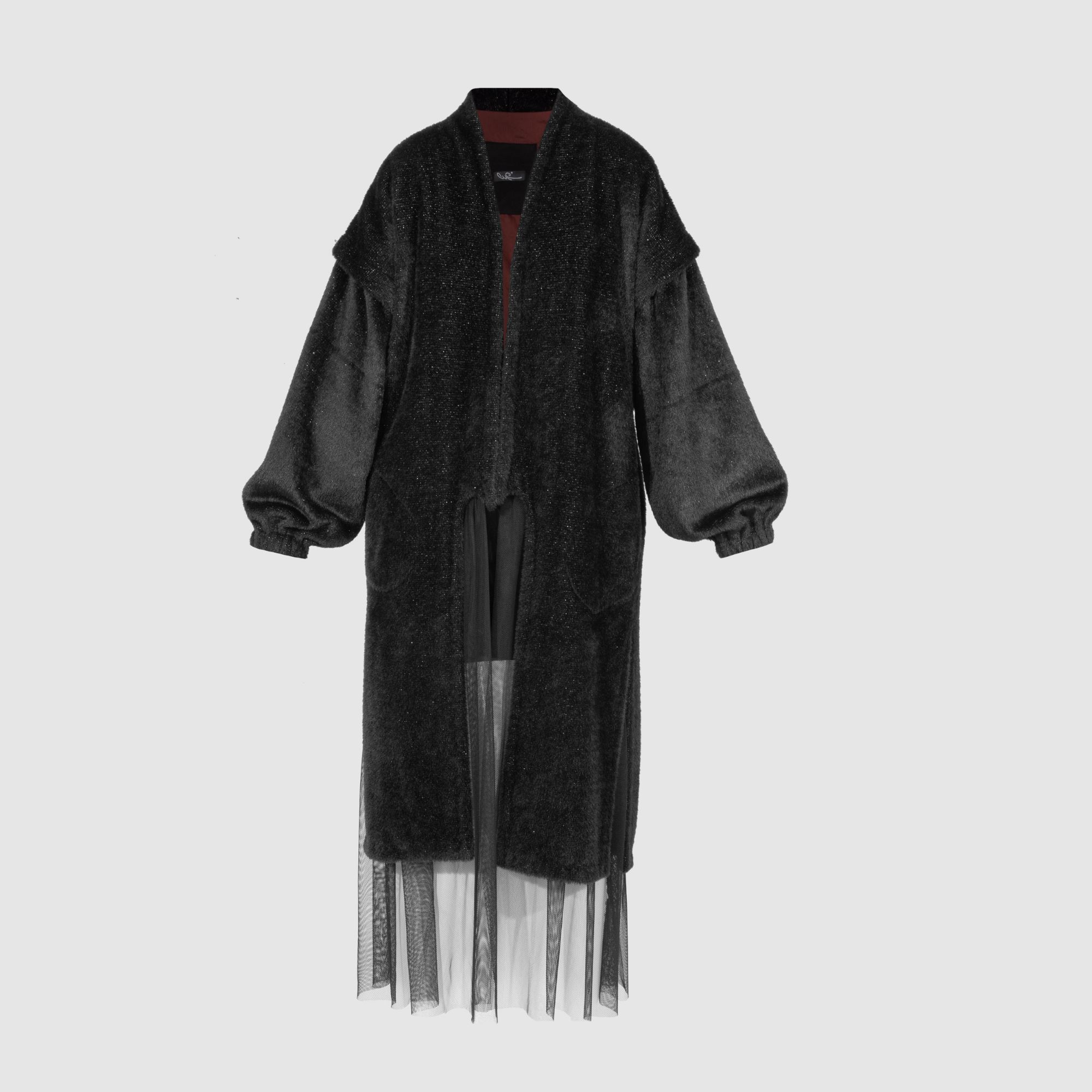 Picture of S-T fall-spring 6 black fur maxi jacket