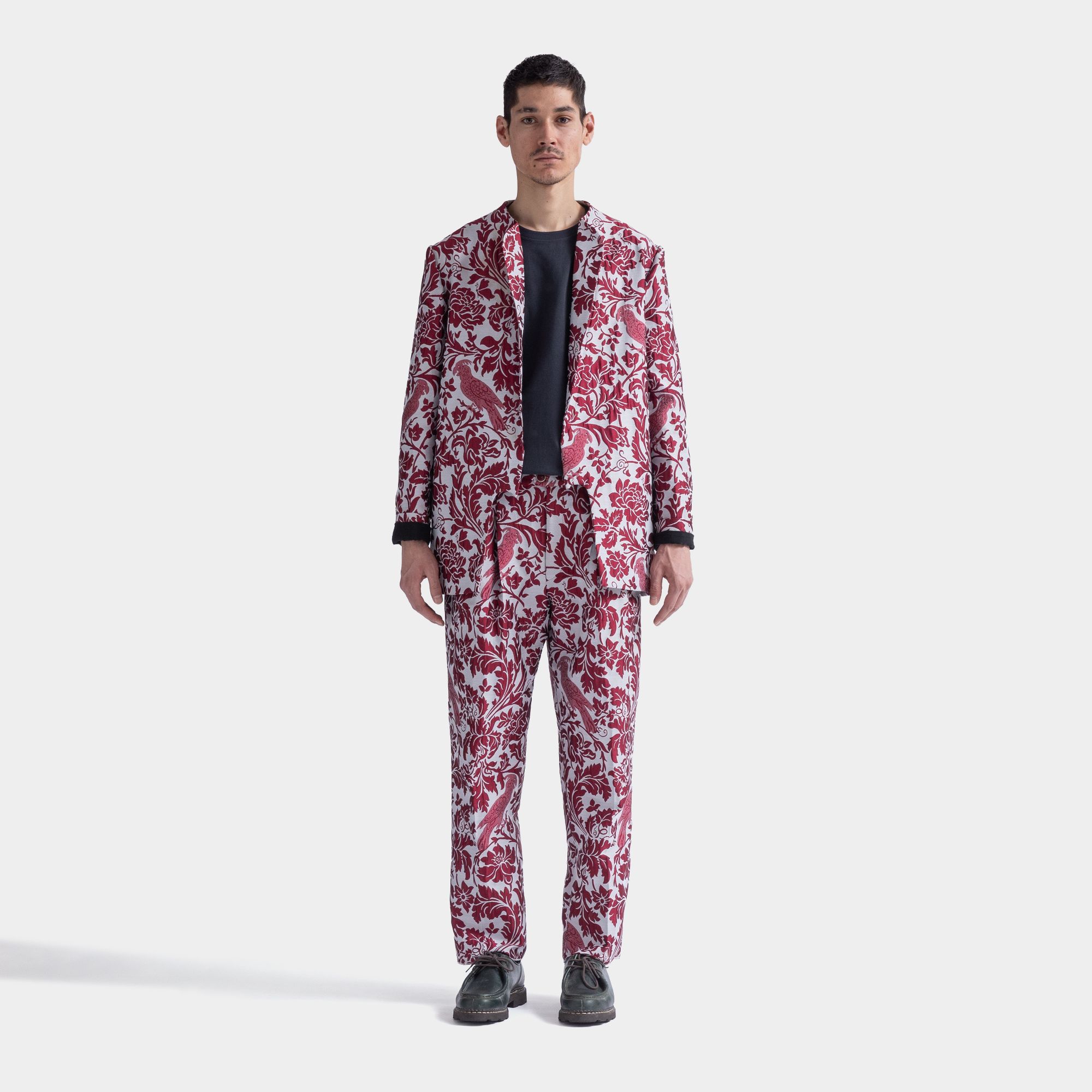 Picture of White and Red floral jacquard suit S-T FALL 2024 N3