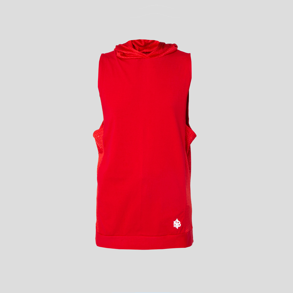 red hoodie short sleeve