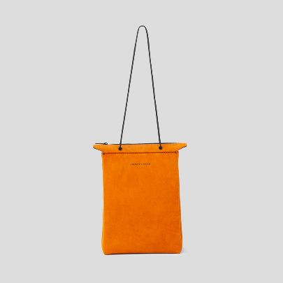 Picture of Orange Hand leather bag