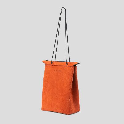 Picture of Orange Hand leather bag