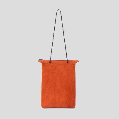 Picture of Orange Hand leather bag