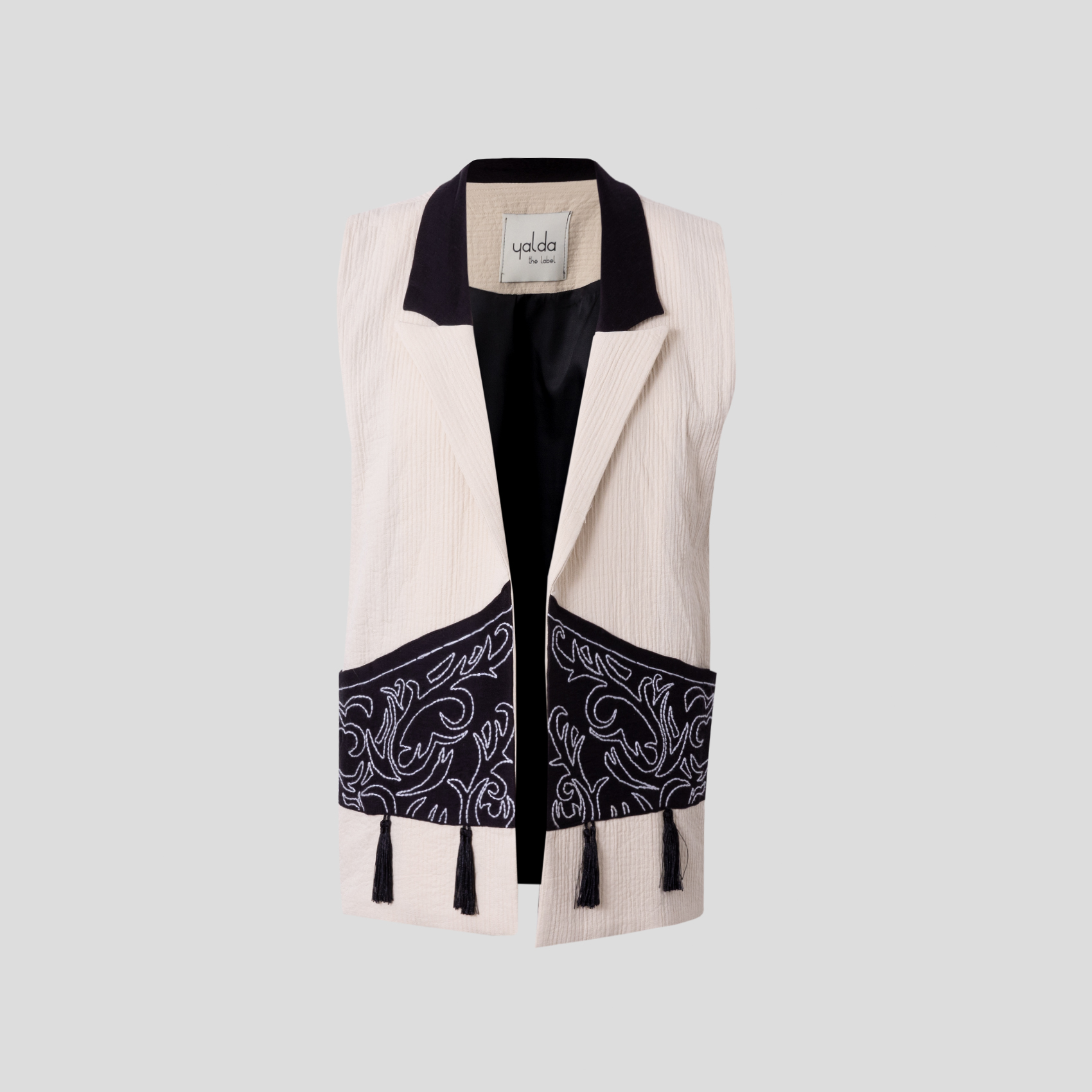 Picture of Women's embroidered cotton linen vest