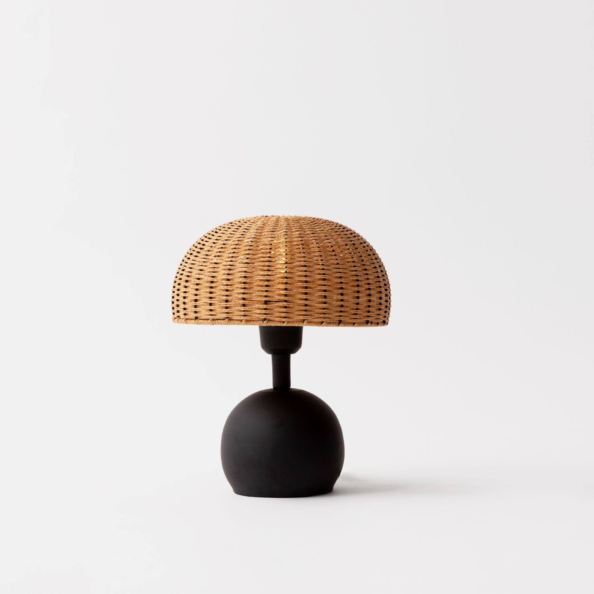 Picture of A lampshade with a black base