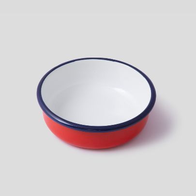 Picture of Red enamel bowl