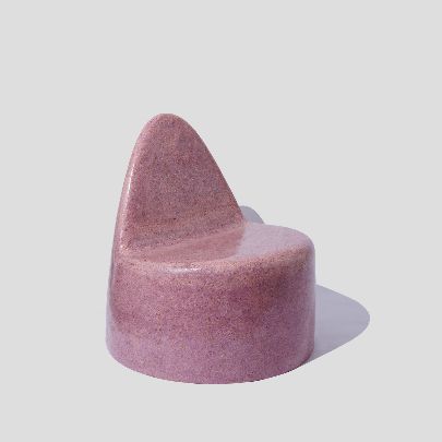 Picture of Sculptural Glossy Pink Cone Chair