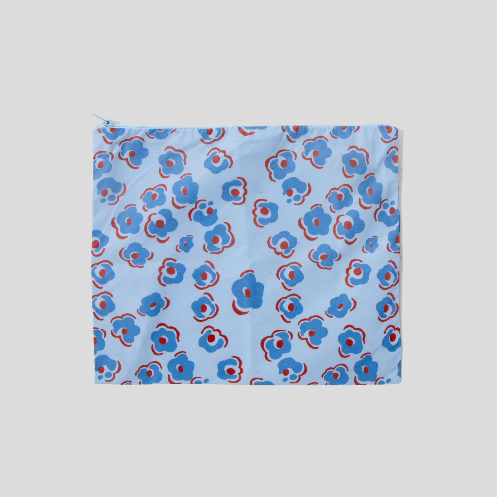 Picture of blue flower pouch
