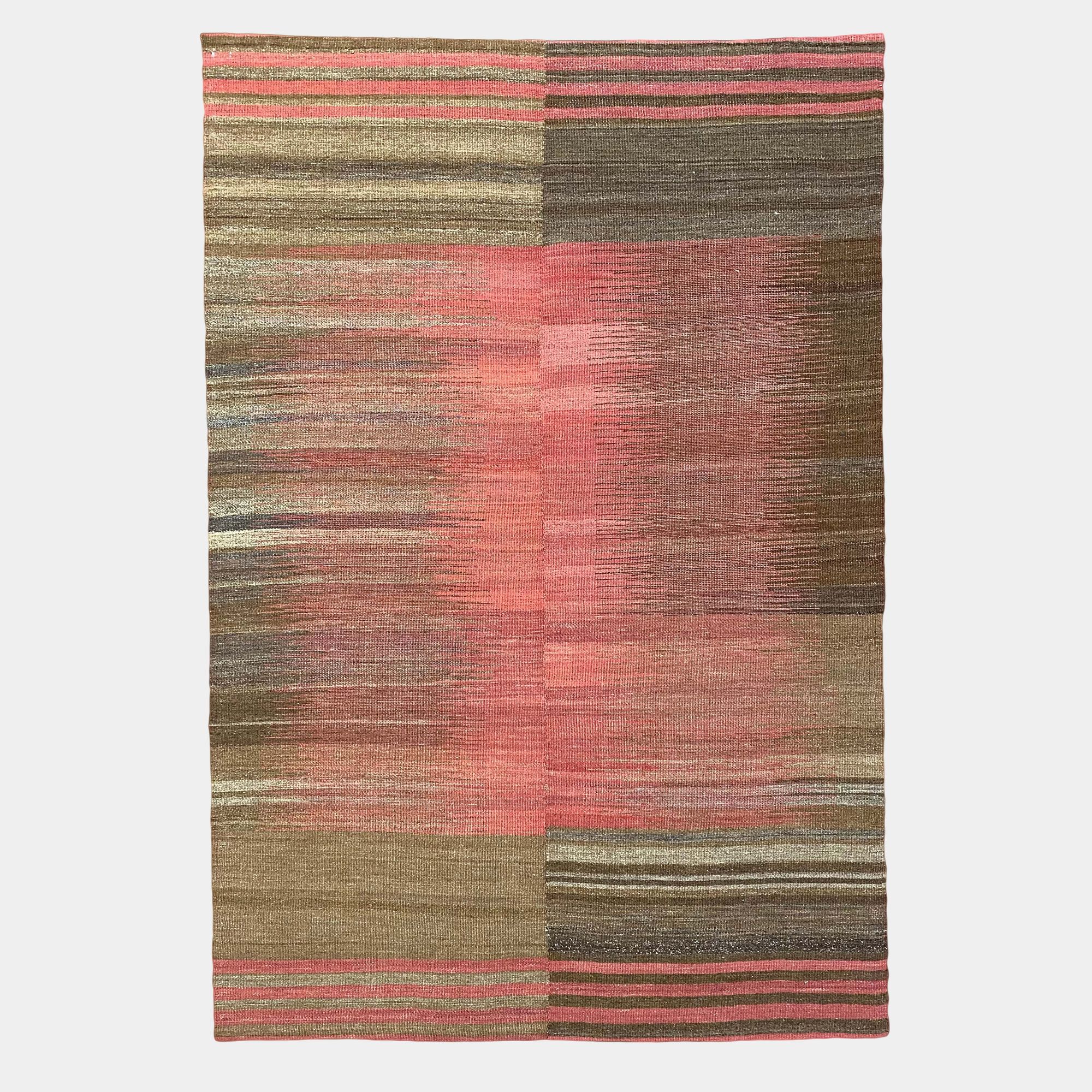 Picture of Pink brown wool kilim