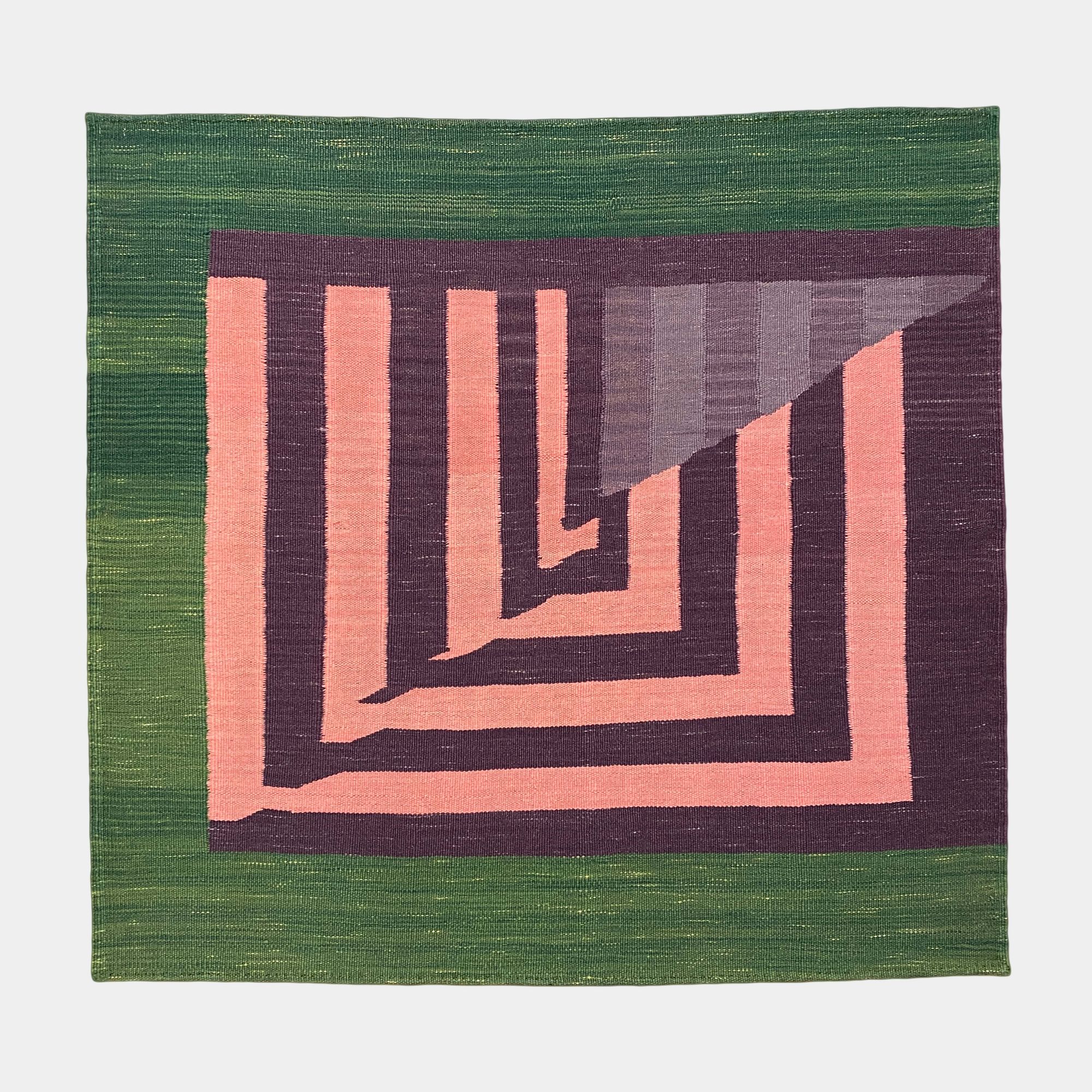 Picture of Green purple flower kilim  