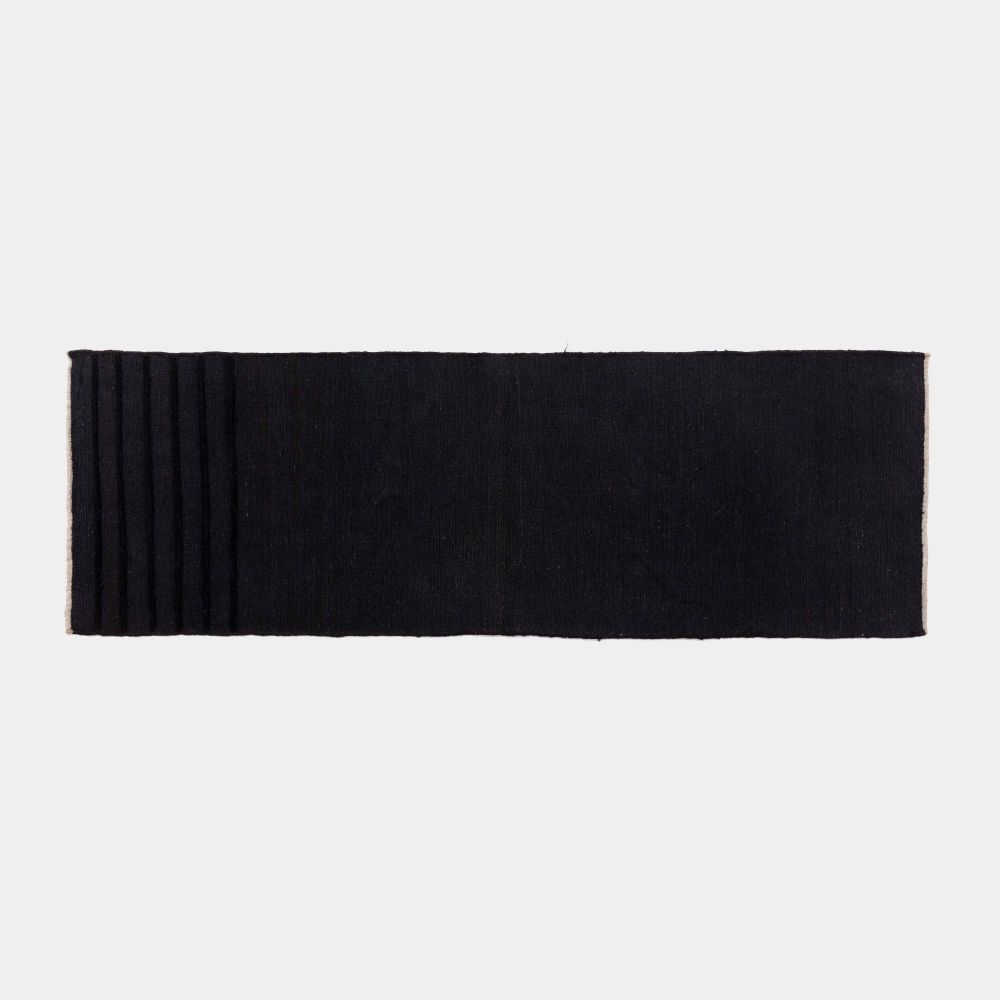 Picture of Dark black wool rug