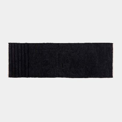 Picture of Dark black wool rug