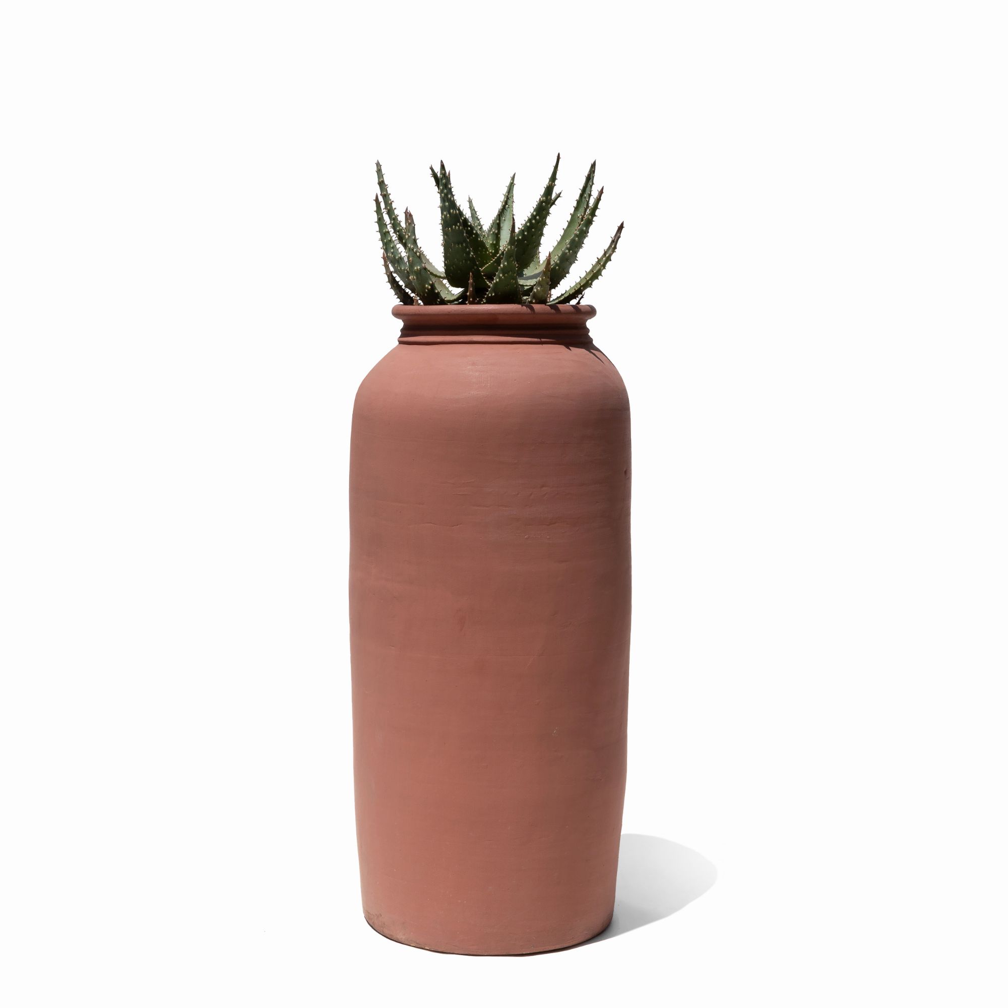 Picture of Pink cylindrical clay jar