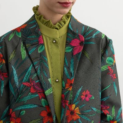 Picture of S-T fall-spring 5 patterned suit green